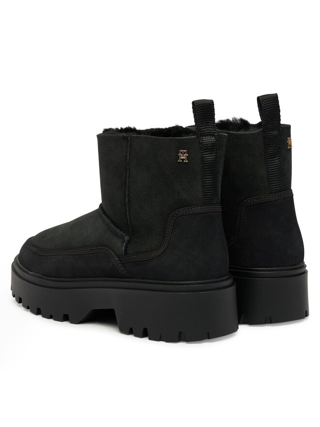 Tommy Hilfiger Botas de nieve Tommy Hilfiger Real Shearling Pullon FW0FW08997 Negro