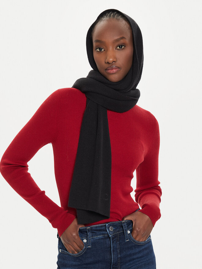 Calvin Klein Sciarpa Calvin Klein Embroidery Fine K60K612601 Nero