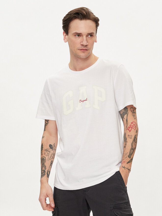 Gap Gap Marškinėliai 471777-08 Balta Regular Fit