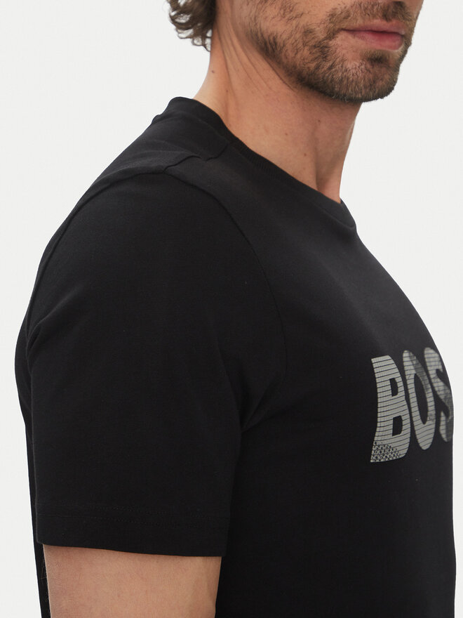 BOSS BOSS Camiseta Glamping 50537834 Negro Regular Fit