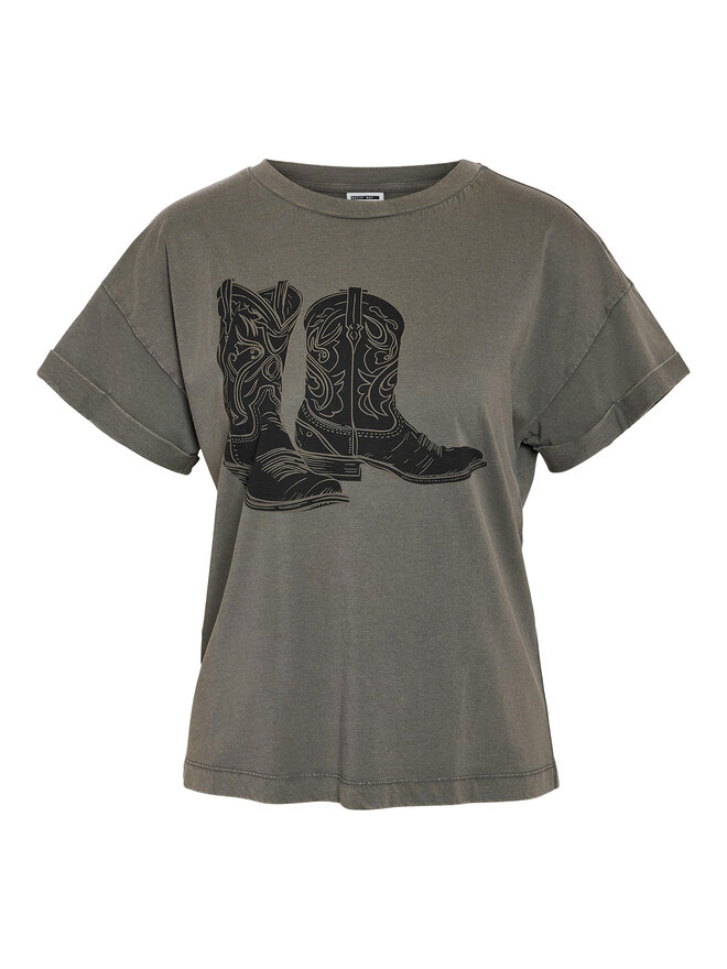 Noisy May Noisy May T-Shirt 27030135 Grau Regular Fit