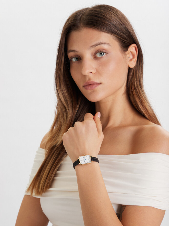 Daniel Wellington Reloj Daniel Wellington Quadro Roman Numerals Date DW00100865 Negro