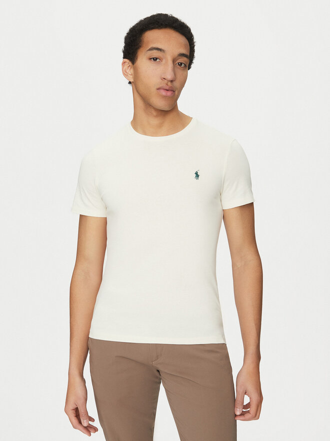 Polo Ralph Lauren Polo Ralph Lauren Camiseta 710671438421 Écru Slim Fit