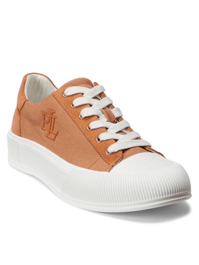 Sneakers Lauren Ralph Lauren 802912343002 Beige | eschuhe.de