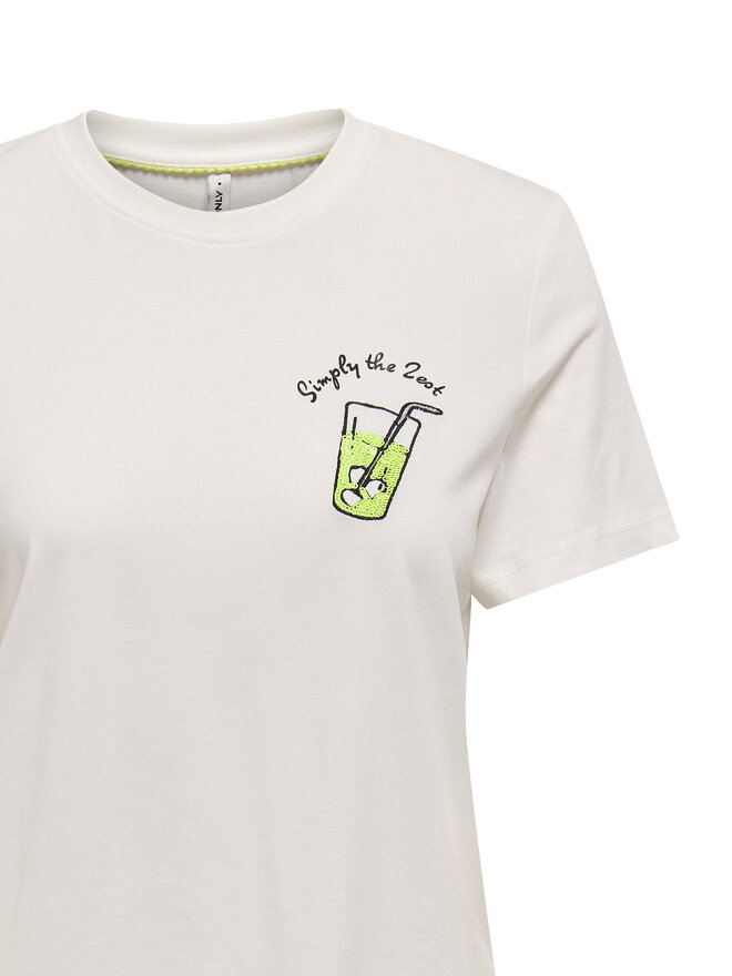 ONLY ONLY Camiseta Kita 15349150 Blanco Regular Fit