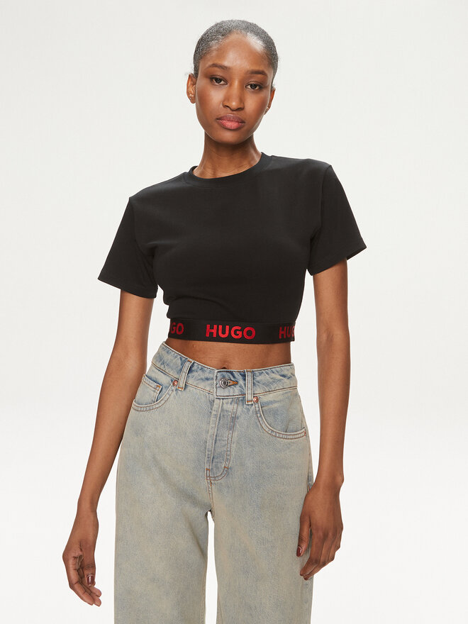 HUGO Hugo T-Shirt Logo 50520497 Μαύρο Relaxed Fit