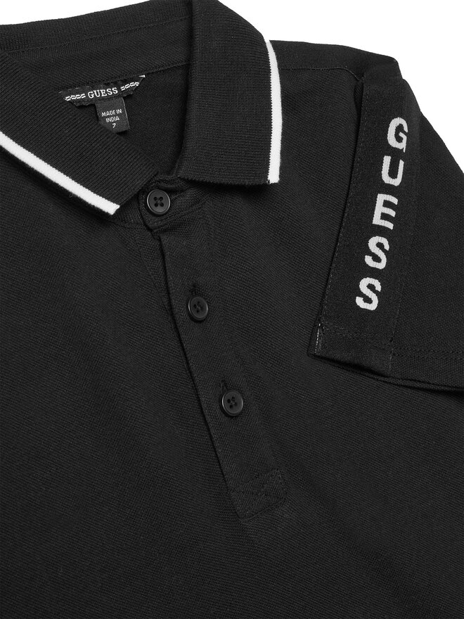 Guess Guess Поло L4GP03 KAPY0 Чорний Regular Fit