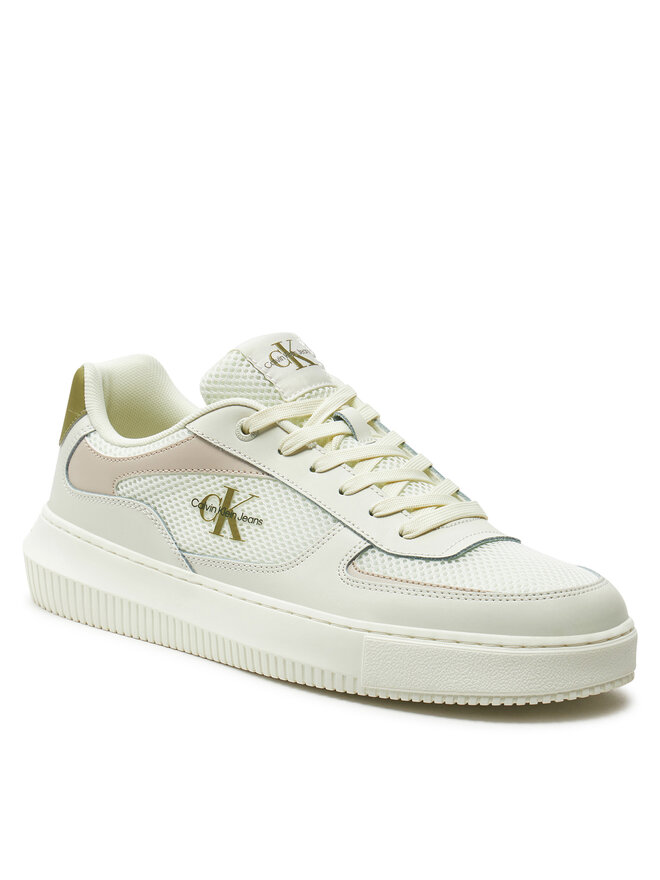 Calvin Klein Jeans Laisvalaikio batai Calvin Klein Jeans Chunky Cupsole Mix In Met YM0YM00896 Balta