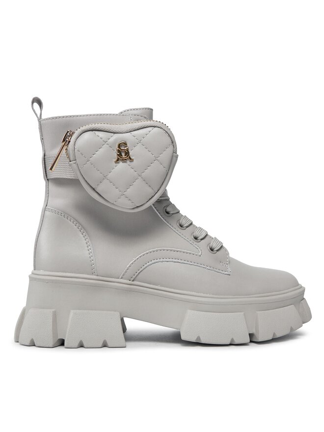 Steve Madden Pohodni čevlji Steve Madden Tanker-H Bootie SM19000035 SM19000035-287 Écru