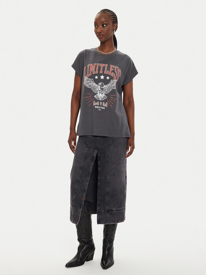 JJXX JJXX T-Shirt Wilma 12274694 Γκρι Boxy Fit