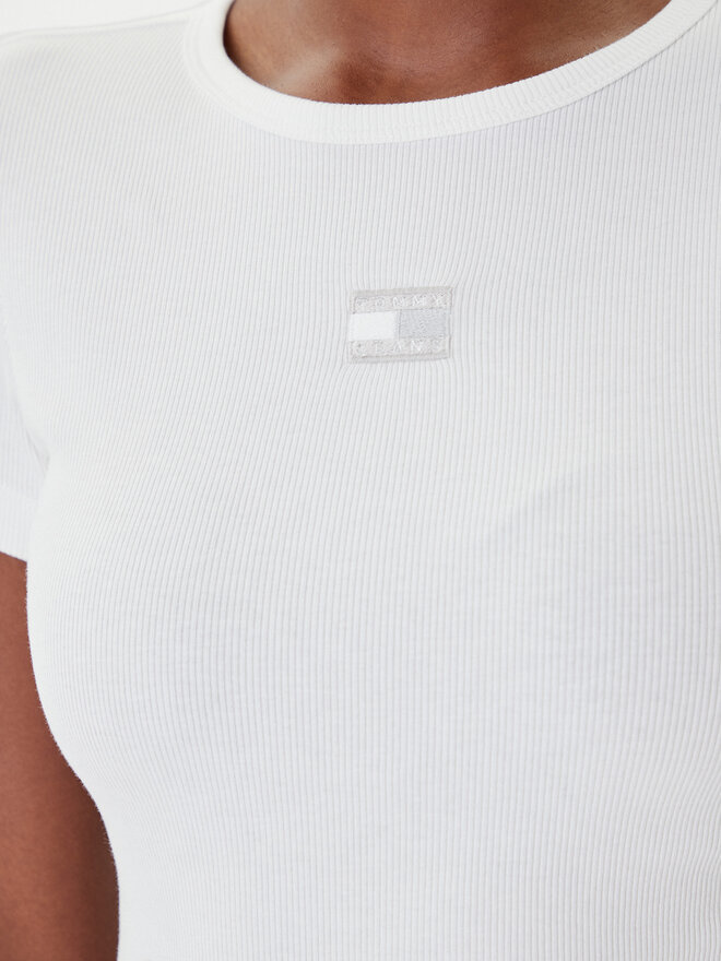 Tommy Jeans Tommy Jeans Camiseta Badge DW0DW17881 Blanco Slim Fit