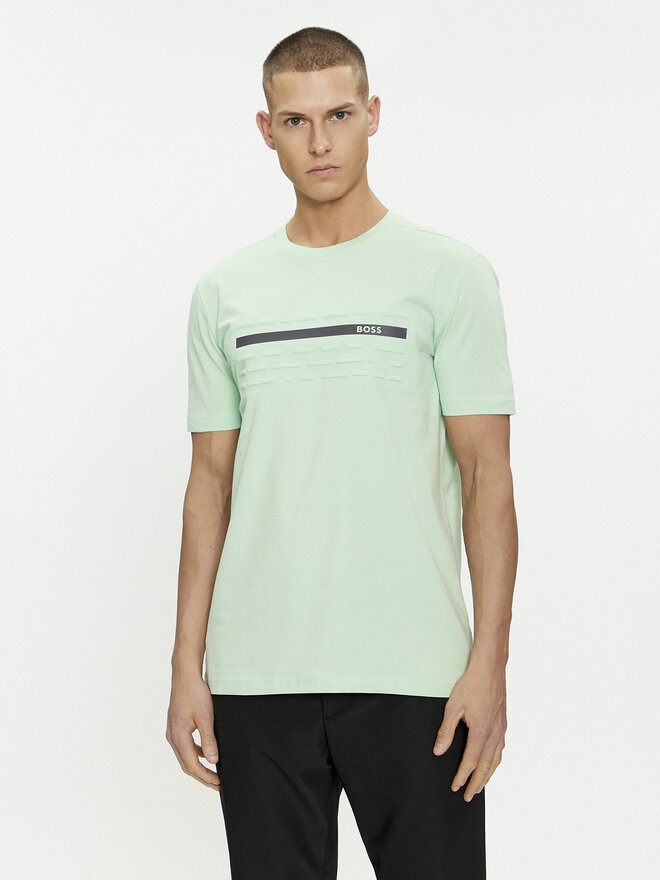 BOSS BOSS Camiseta 50513010 Verde Regular Fit