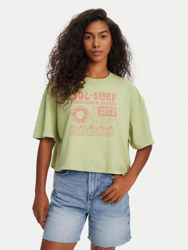 Billabong Billabong Camiseta Sol Surf EBJZT00428 Verde Oversize