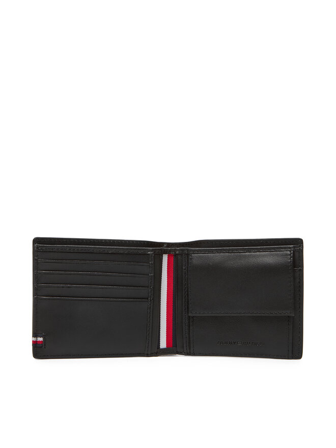 Tommy Hilfiger Veľká pánska peňaženka Tommy Hilfiger Th Foundation Extra Cc And Coin AM0AM13509 Čierna