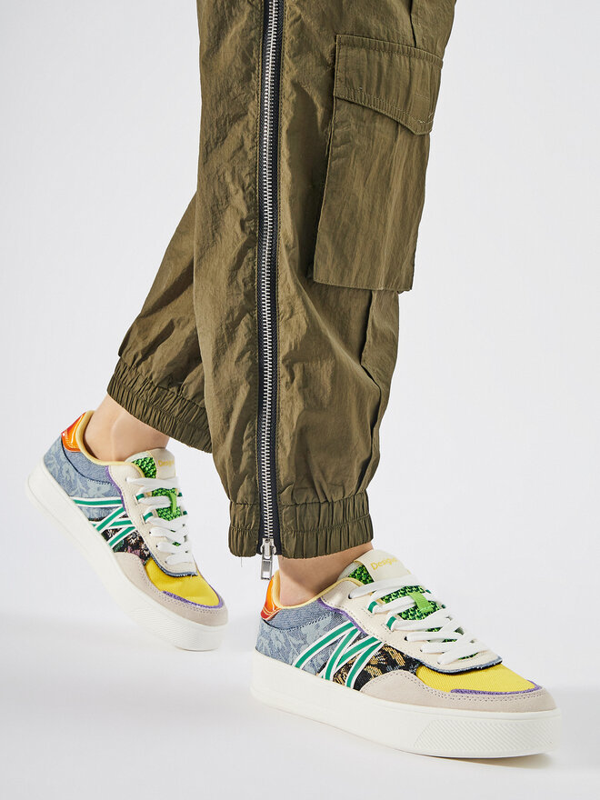 Desigual Sneakersy Desigual 24SSKA01 Kolorowy