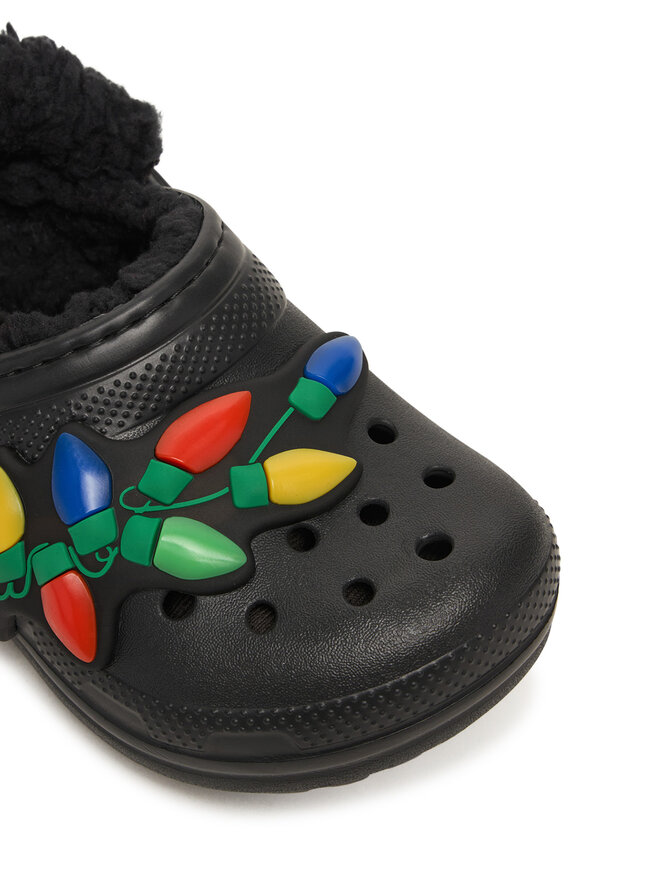 Crocs Шльопанці Crocs Classic Lined Holiday Lights Cgt 212027 Чорний