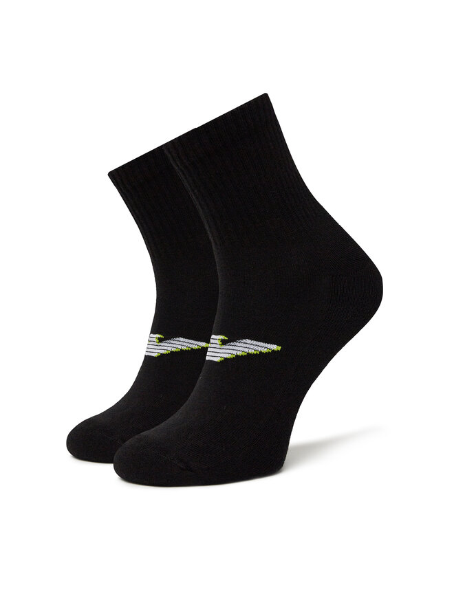 Emporio Armani 2er-Set niedrige Herrensocken Emporio Armani EM000540 AF12299 MC001 Schwarz