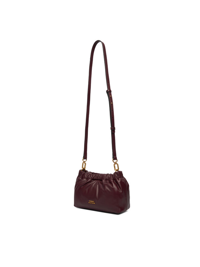 Tommy Hilfiger Handtasche Tommy Hilfiger Soft Leather Mini Crossover AW0AW18306 Dunkelrot