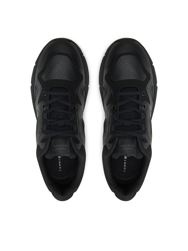 Tommy Hilfiger Αθλητικά Tommy Hilfiger M Runner Tech Knit Lth Mix FM0FM05344 Μαύρο