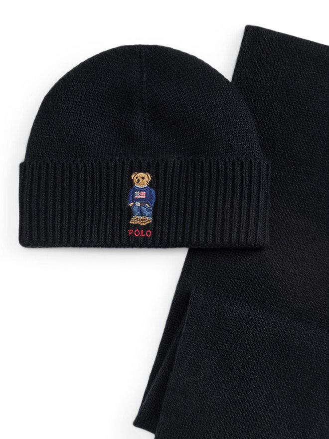 Polo Ralph Lauren Set šal i kapa Polo Ralph Lauren 449P02050001 Crna