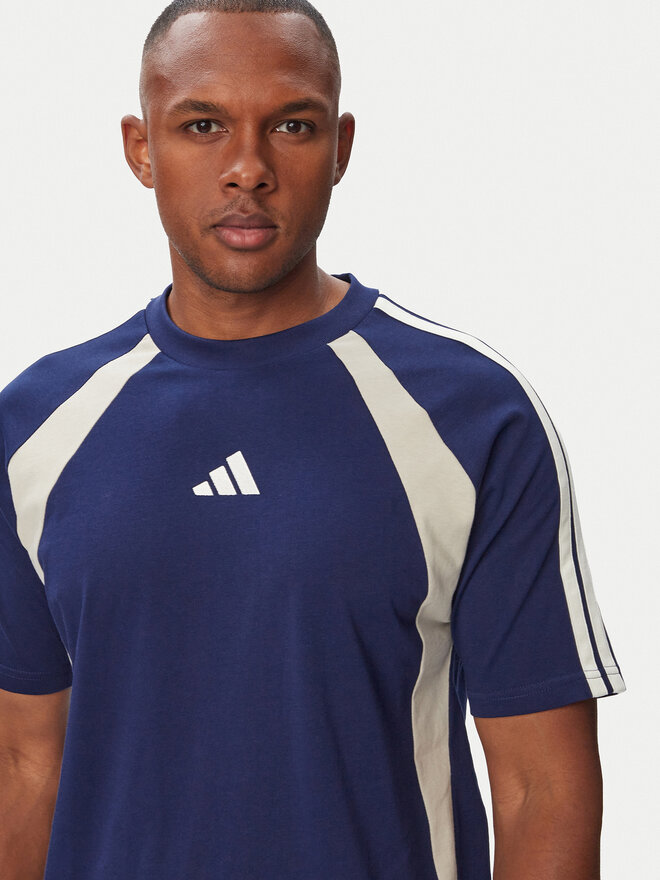 adidas adidas T-Shirt Seasonal Essentials Colorblock KF4193 Dunkelblau Regular Fit
