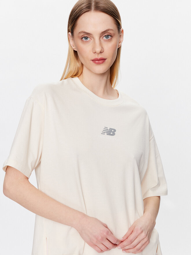 New Balance New Balance Marškinėliai WT31511 Smėlio Oversize