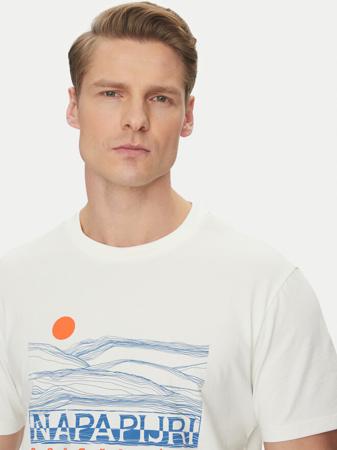Napapijri Napapijri T-Shirt S-Buti NP0A4INM Λευκό Regular Fit