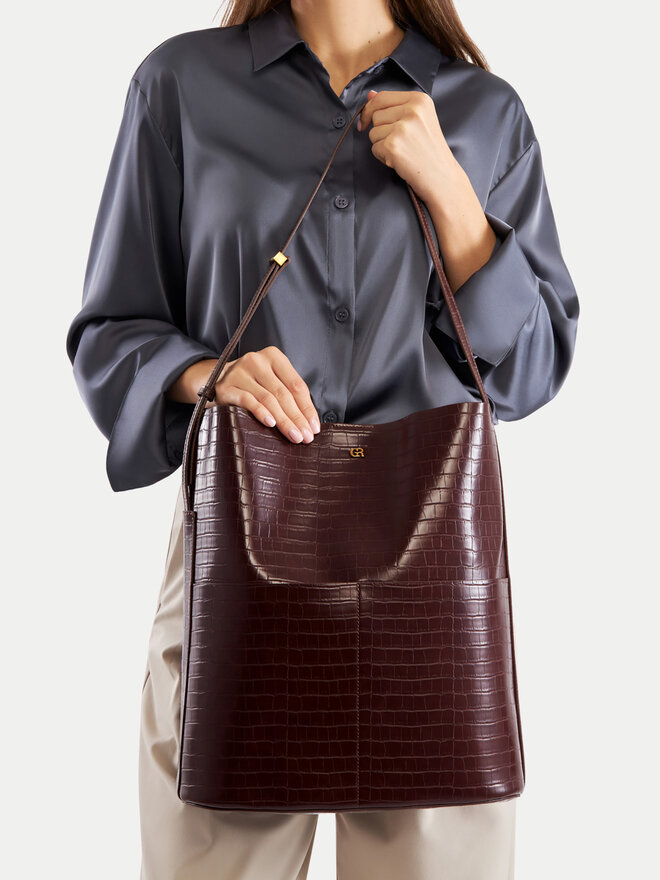 Gino Rossi Handtasche Gino Rossi CS7779-CROCO Braun