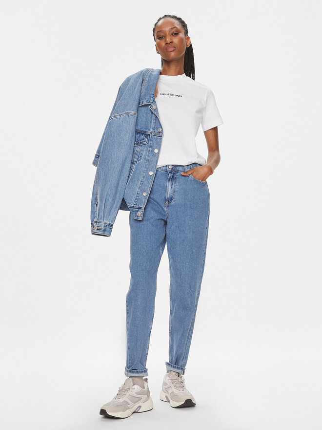 Calvin Klein Jeans Calvin Klein Jeans Majica J20J221065 Bela Regular Fit