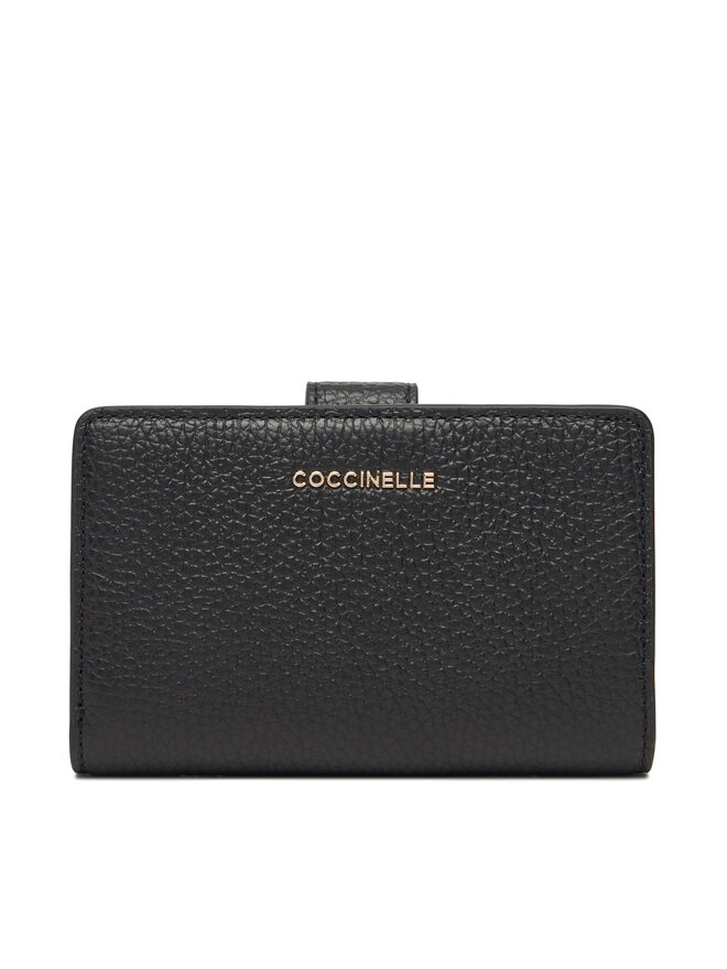 Coccinelle Великий жіночий гаманець Coccinelle MW5 Metallic Soft E2 MW5 11 E7 01 Чорний
