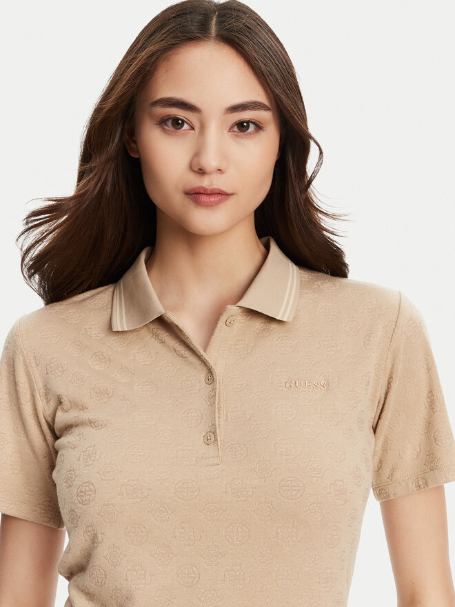 Guess Guess Поло V5YP01 KCX12 Бежевий Regular Fit