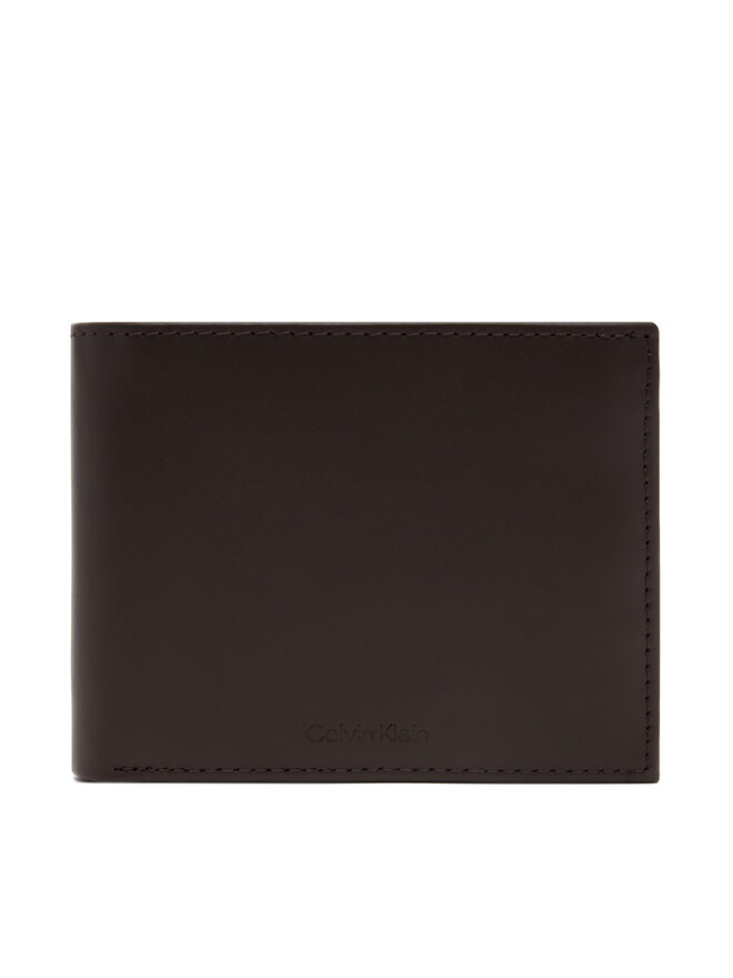 Calvin Klein Pánska peňaženka Calvin Klein Ck Premium Trifold 10Cc W/Coin K50K512849 Hnedá