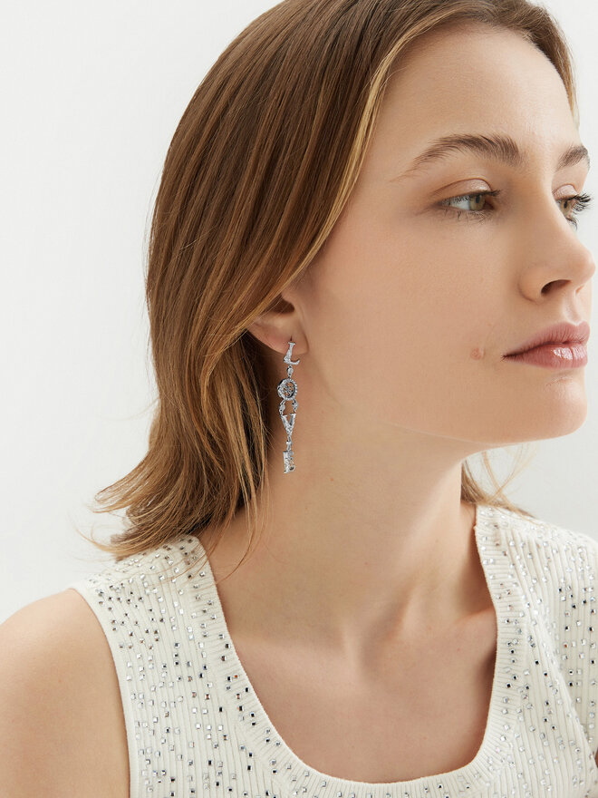 Guess Náušnice Guess JUBE05 030JW Strieborná