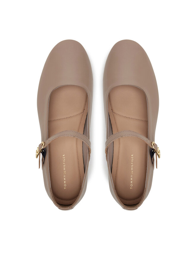 Tommy Hilfiger Bailarinas Tommy Hilfiger Leather Maryjane Ballerina FW0FW08651 Beis