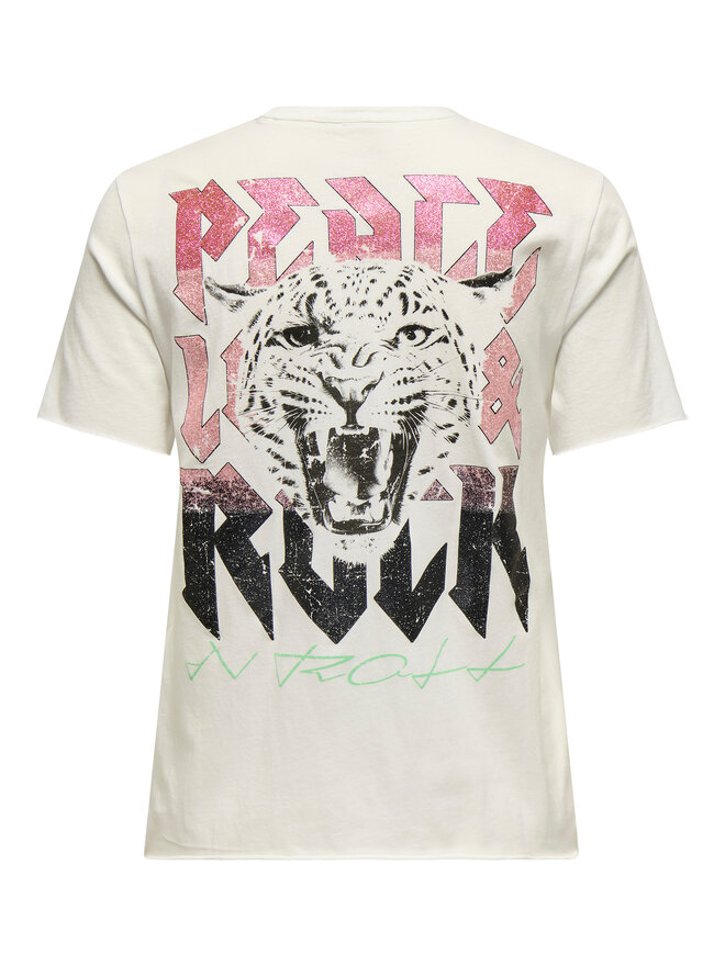 ONLY ONLY Camiseta Lucy 15307412 Écru Regular Fit