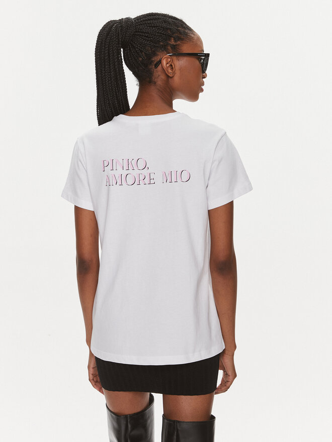PINKO Pinko Marškinėliai 100789 A1OC Balta Regular Fit