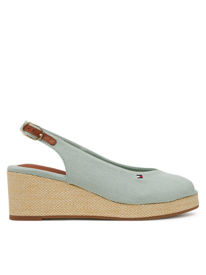 Tommy Hilfiger Espadryle Tommy Hilfiger Flag Mid Wedge Espad Slingback FW0FW08595 Błękitny