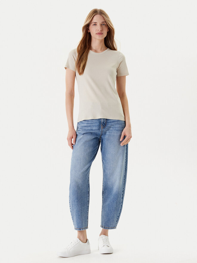 United Colors Of Benetton United Colors Of Benetton Marškinėliai 3GA2E16A0 Smėlio Regular Fit