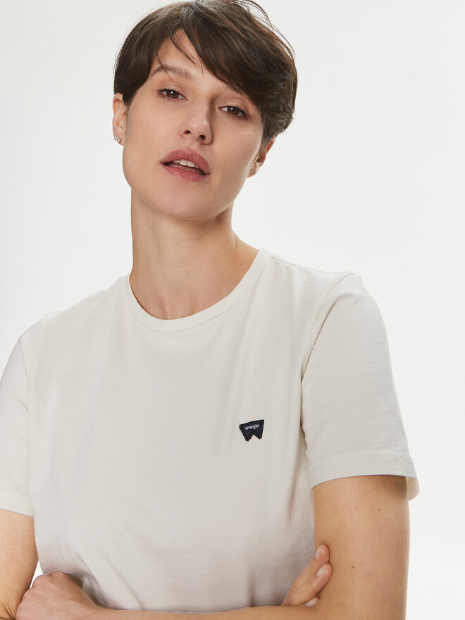 Wrangler Wrangler T-Shirt 112350191 Εκρού Regular Fit