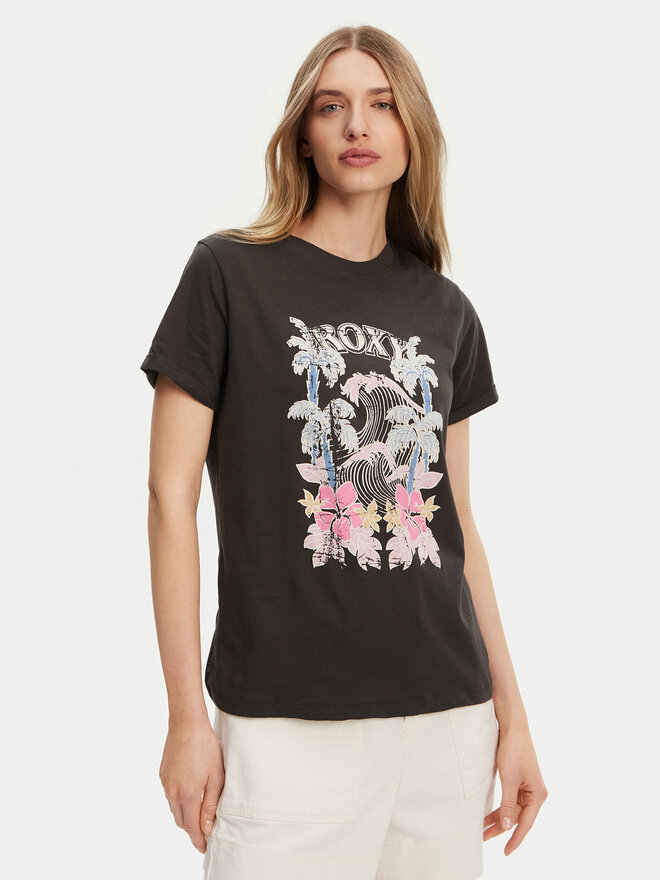 Roxy Roxy T-Shirt ERJZT05911 Grau Regular Fit