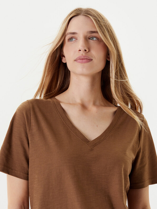 United Colors Of Benetton United Colors Of Benetton Camiseta 3BVXD400H Marrón Relaxed Fit