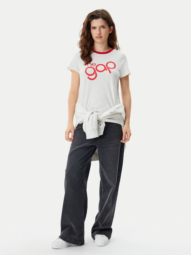Gap Gap Camiseta 723653-06 Gris Regular Fit