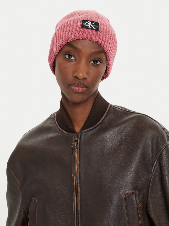 Calvin Klein Czapka Calvin Klein Mono Logo Patch K60K612382 Różowy