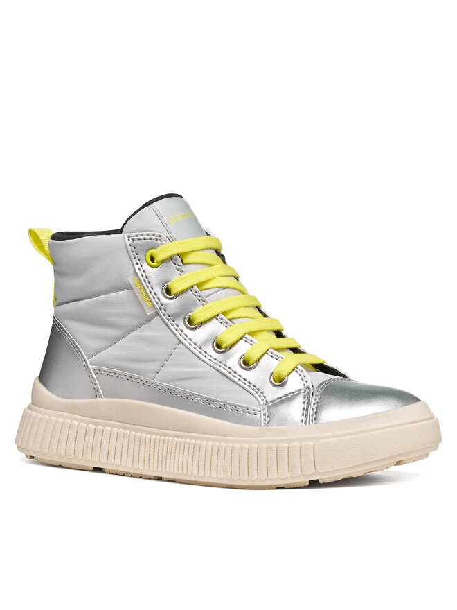 Geox Schnürschuhe Geox J Laquinny Girl B Abx J661JA 0NFFU C0598 M Silberfarben