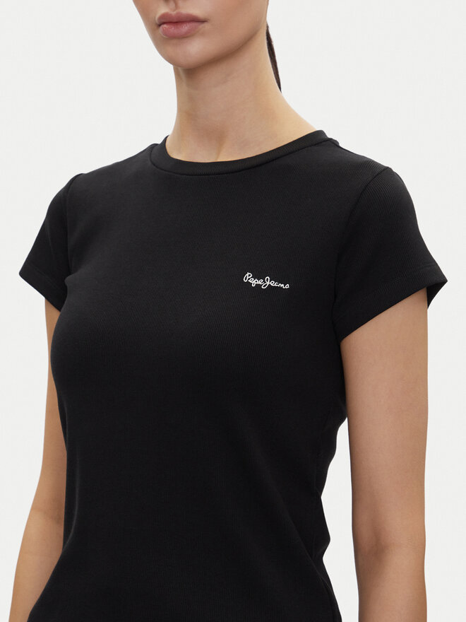 Pepe Jeans Pepe Jeans Marškinėliai PL506037 Juoda Regular Fit