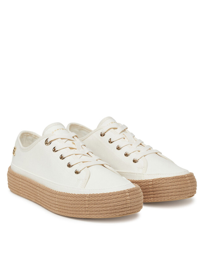 Tommy Hilfiger Εσπαντρίγιες Tommy Hilfiger Vulc Espadrille Sneaker FW0FW08404 Λευκό