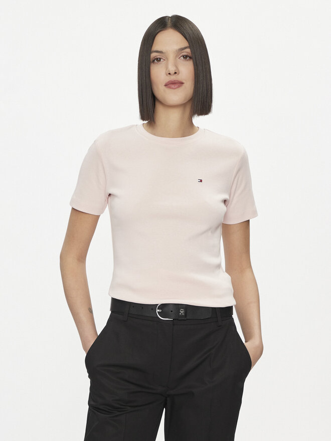 Tommy Hilfiger Tommy Hilfiger Camiseta New Cody WW0WW40587 Rosa Slim Fit