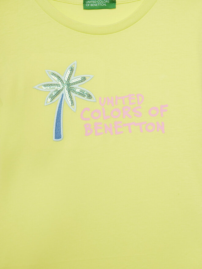 United Colors Of Benetton United Colors Of Benetton Camiseta 3I1XG10JB Amarillo Regular Fit