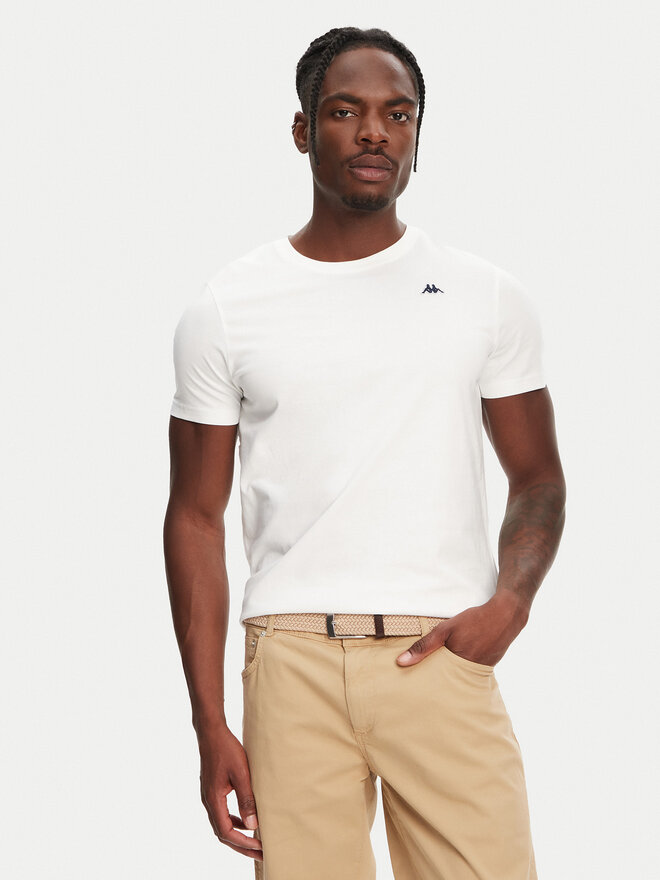 Robe di Kappa Robe di Kappa T-Shirt Luc 611187W Weiß Regular Fit