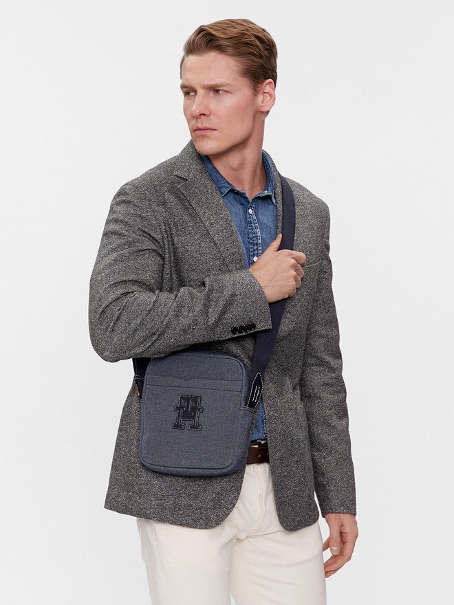 Tommy Hilfiger Τσαντάκι Tommy Hilfiger Th Monogram Mini Reporter AM0AM11283 Σκούρο μπλε